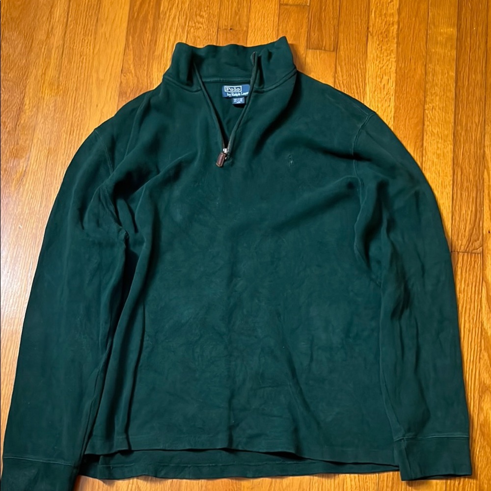 Men’s Polo by Ralph Lauren Green Zip Up Sweater